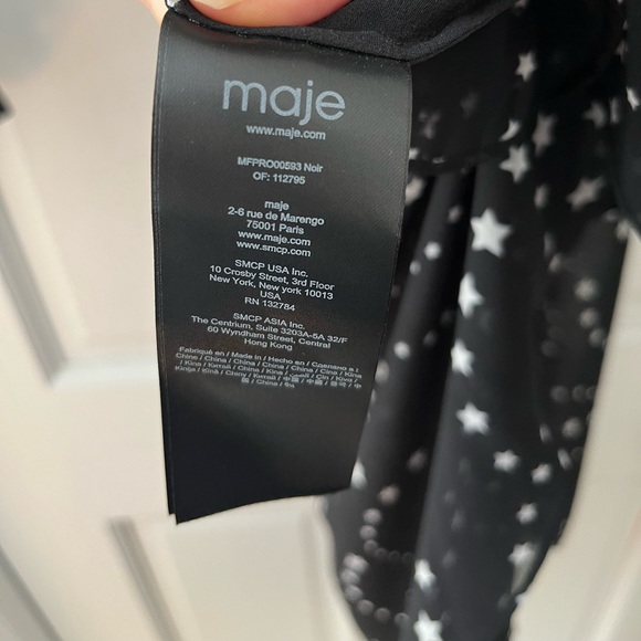 Maje Retro Star Print Midi Dress - Size 1 (XS/S) - Picture 4 of 5